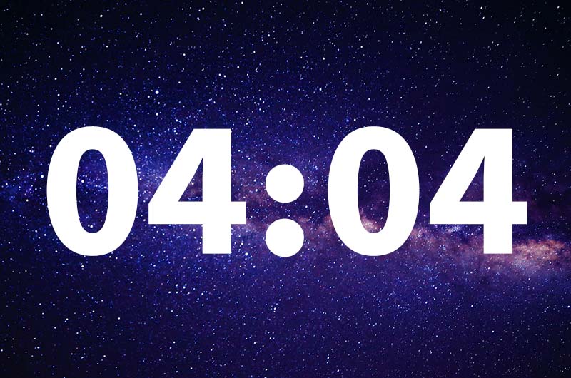 معنای عدد تکراری (ساعت آینه) 04: 04 در علم اعداد