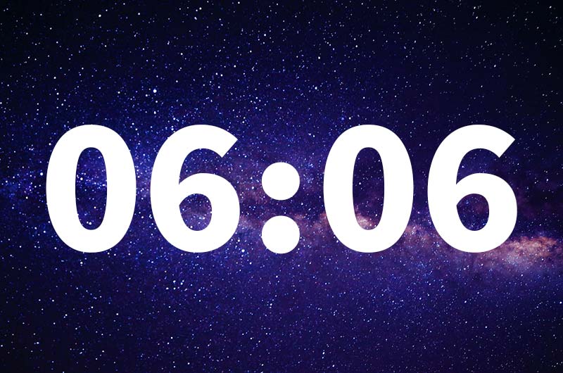 معنای عدد تکراری (ساعت آینه) 06:06 در علم اعداد
