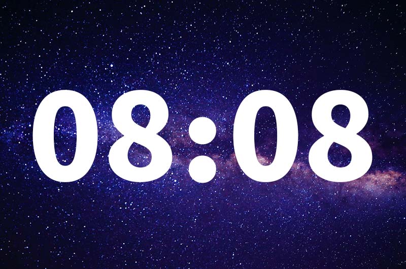 معنای عدد تکراری (ساعت آینه) 08:08 در علم اعداد