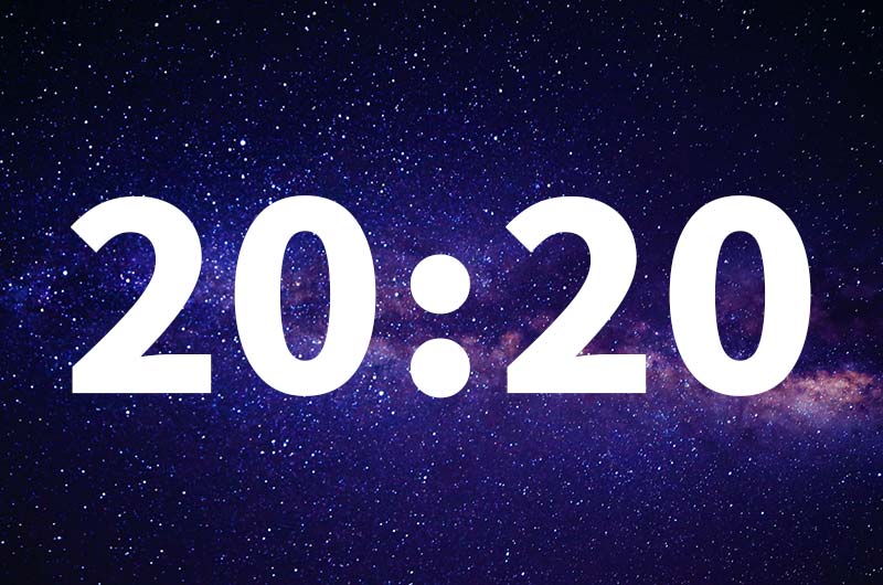 معنای عدد تکراری (ساعت آینه) 20:20 در علم اعداد